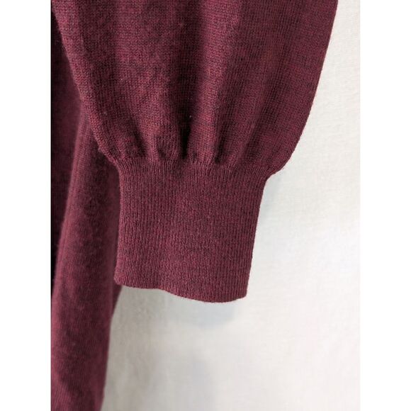 Peter Millar V-Neck Merino Wool Sweater Maroon Men's Size Medium - Picture 9 of 10